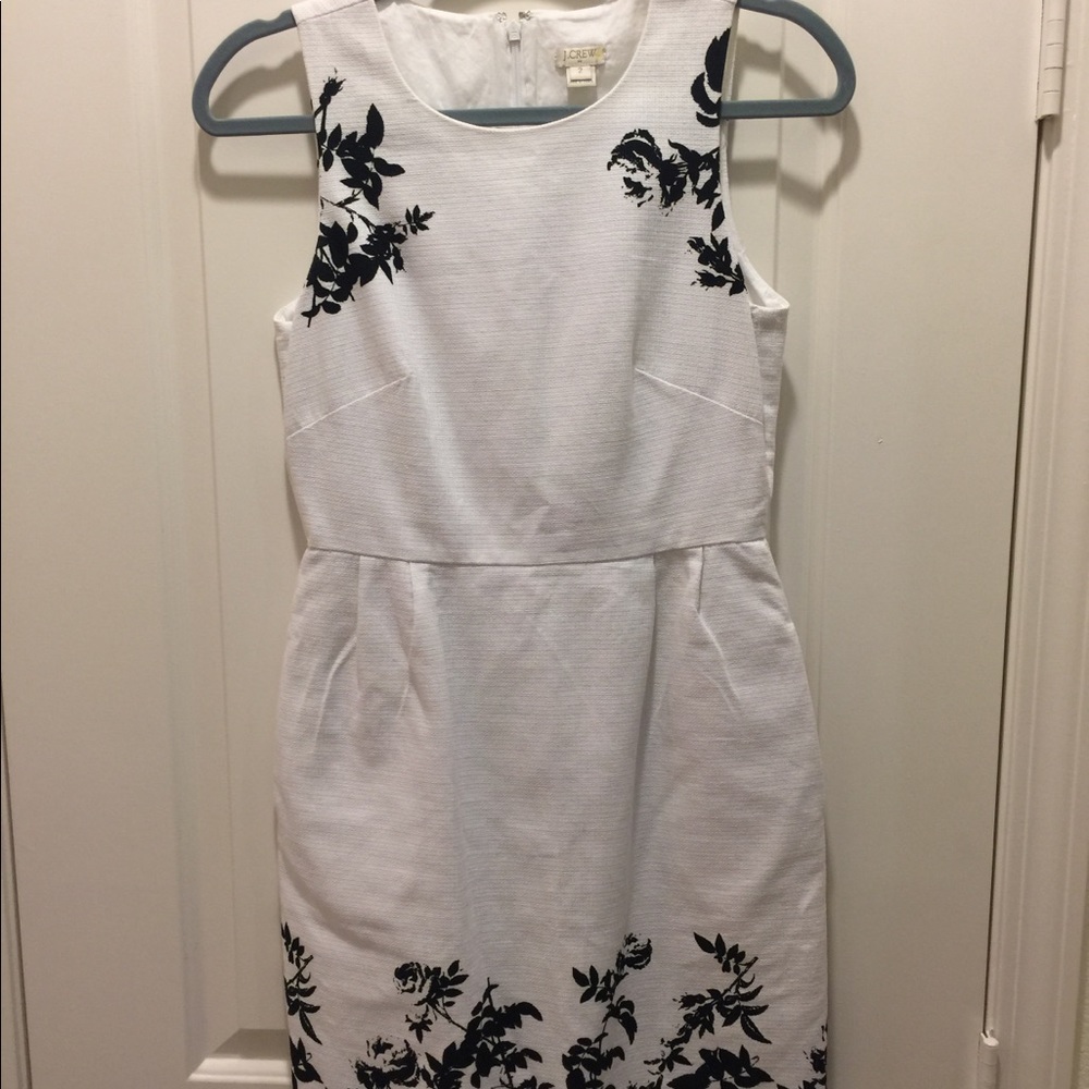 White linen J crew dress